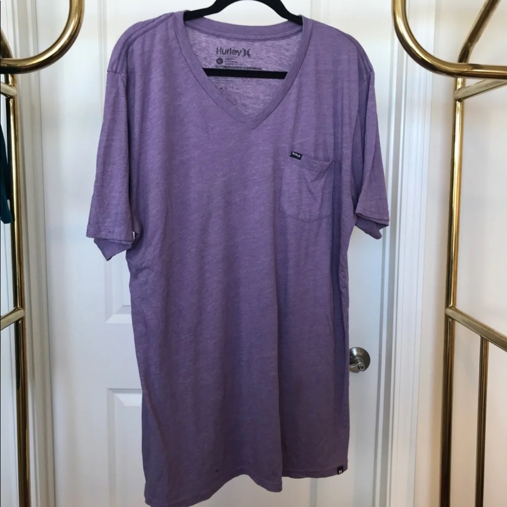 Hurley Purple V Neck  Tee